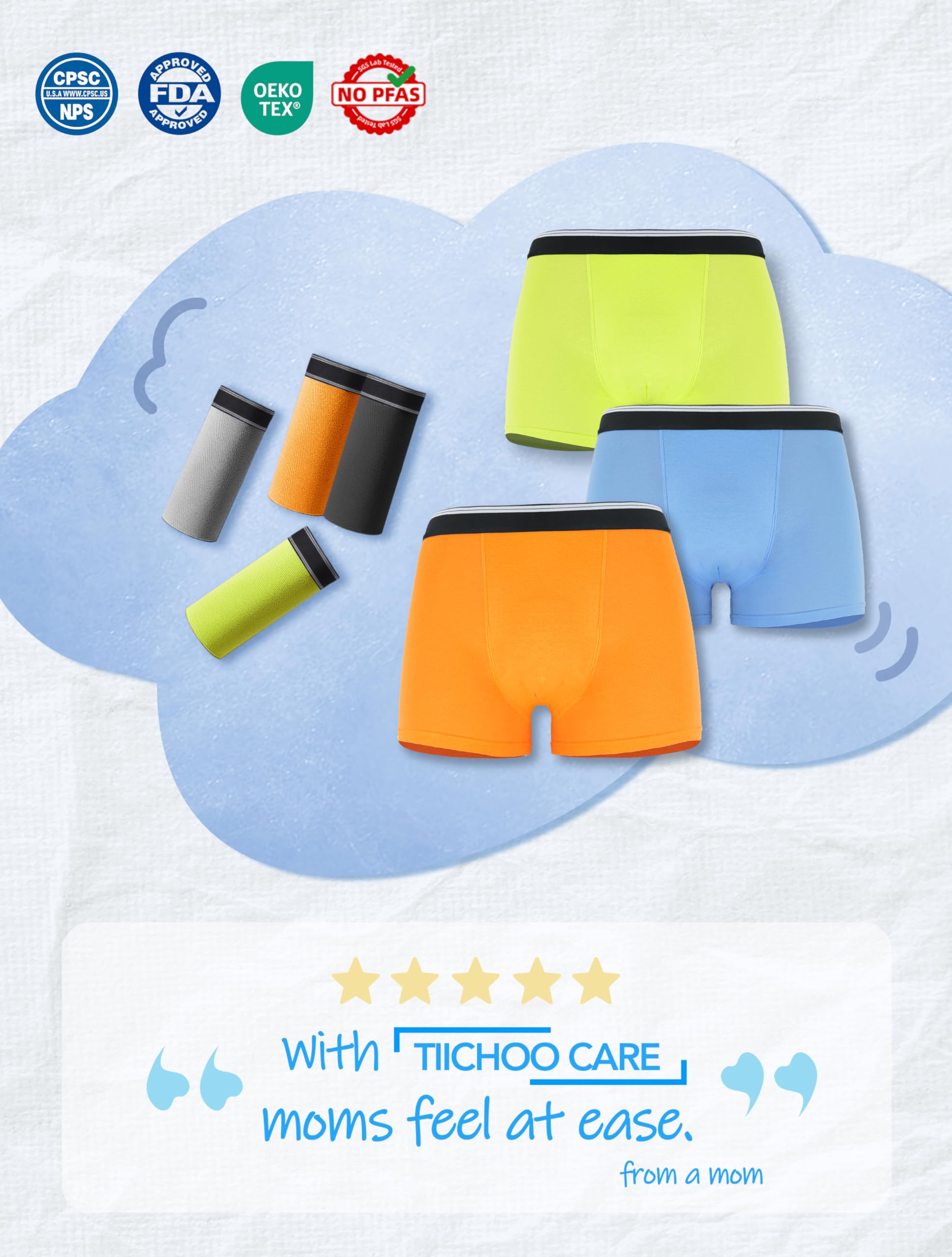 TIICHOO washable kid underwear is easy to clean and reduces waste.