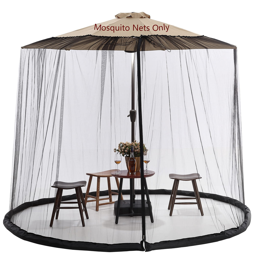 Tiimmgaal mosquito net for 9 ft umbrella with dense mesh blocks insects yet stays breathable.