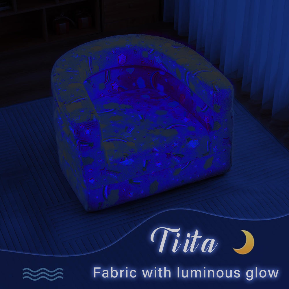 Tiita 3-in-1 kids sofa bed carrying handle for easy transport.
