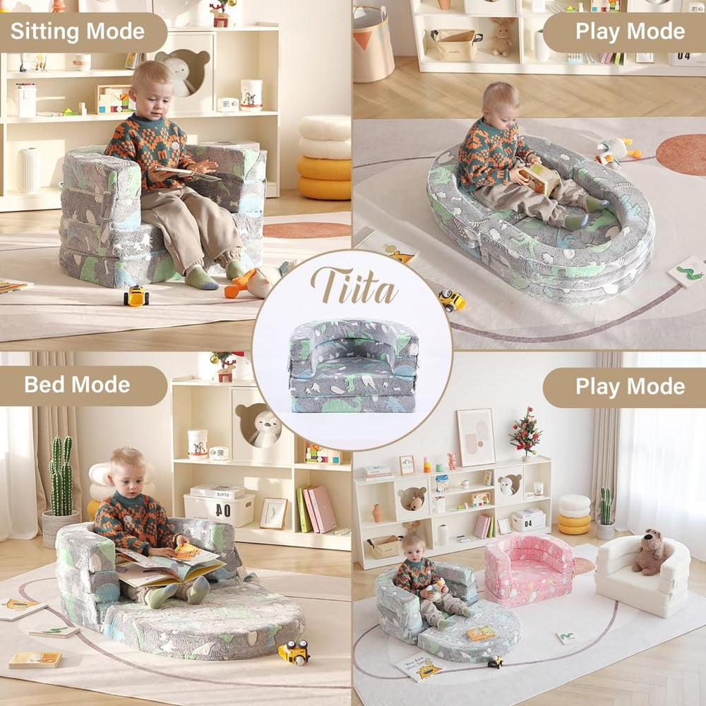 Tiita 3-in-1 Kids Sofa Bed durable fabric built for daily use