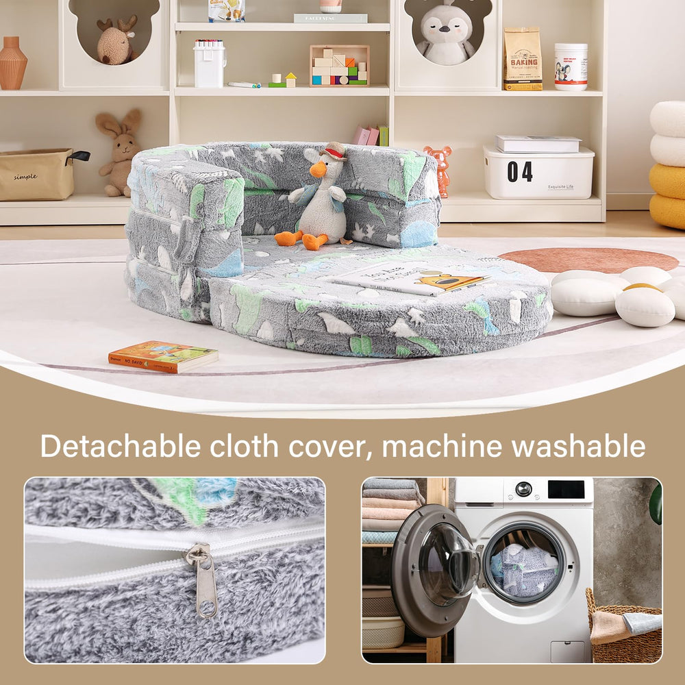 Tiita 3-in-1 Kids Sofa Bed easy-clean surface after activities
