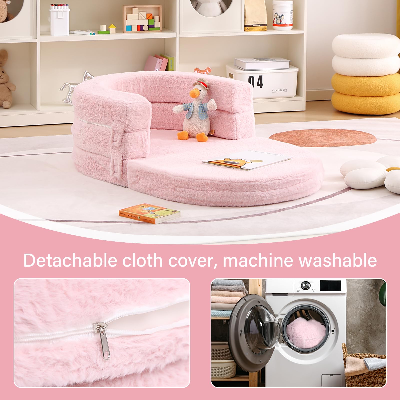 Tiita fits neatly in a kids' room as a sofa bed