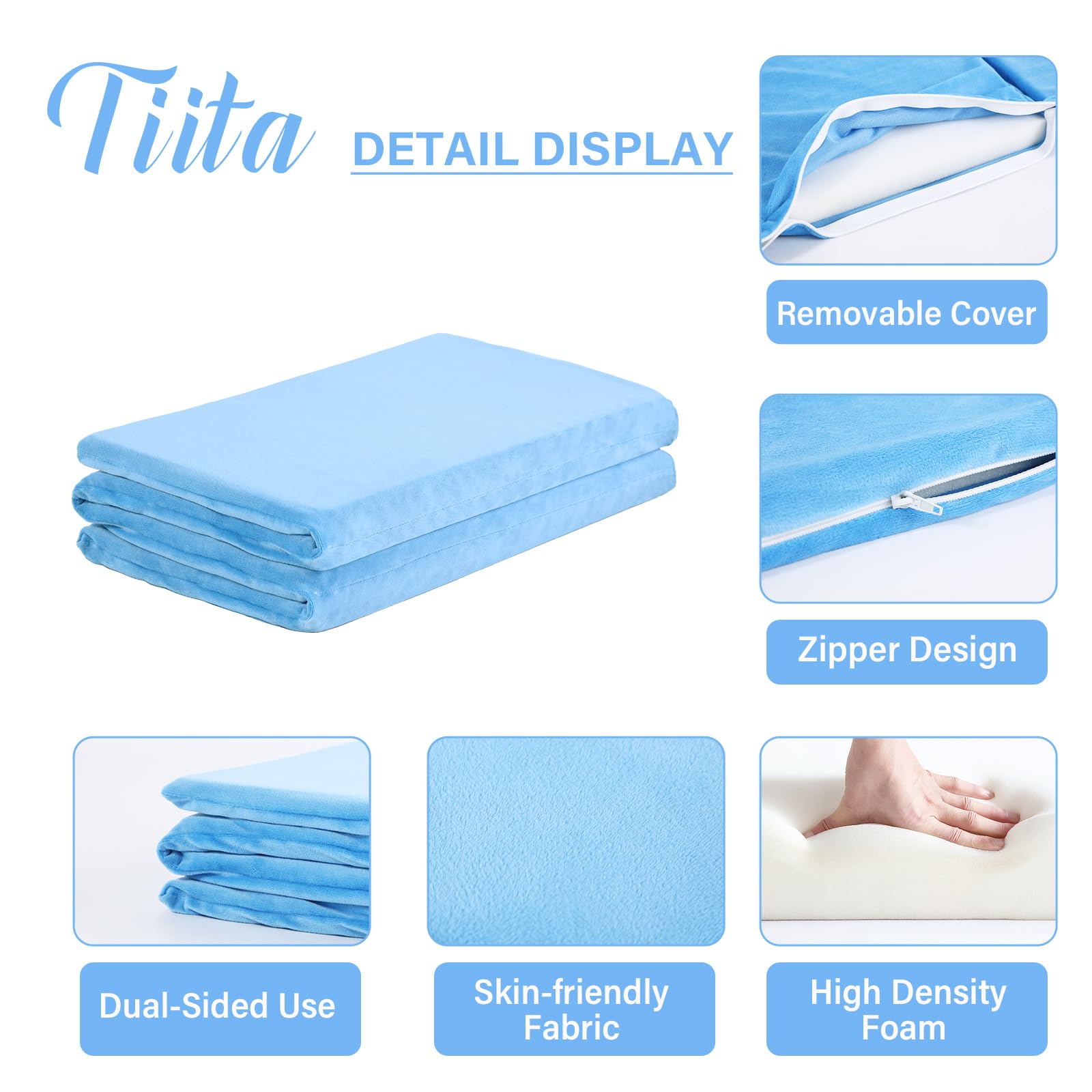 Tiita Kids Nap Mat blue portable and durable for on-the-go families