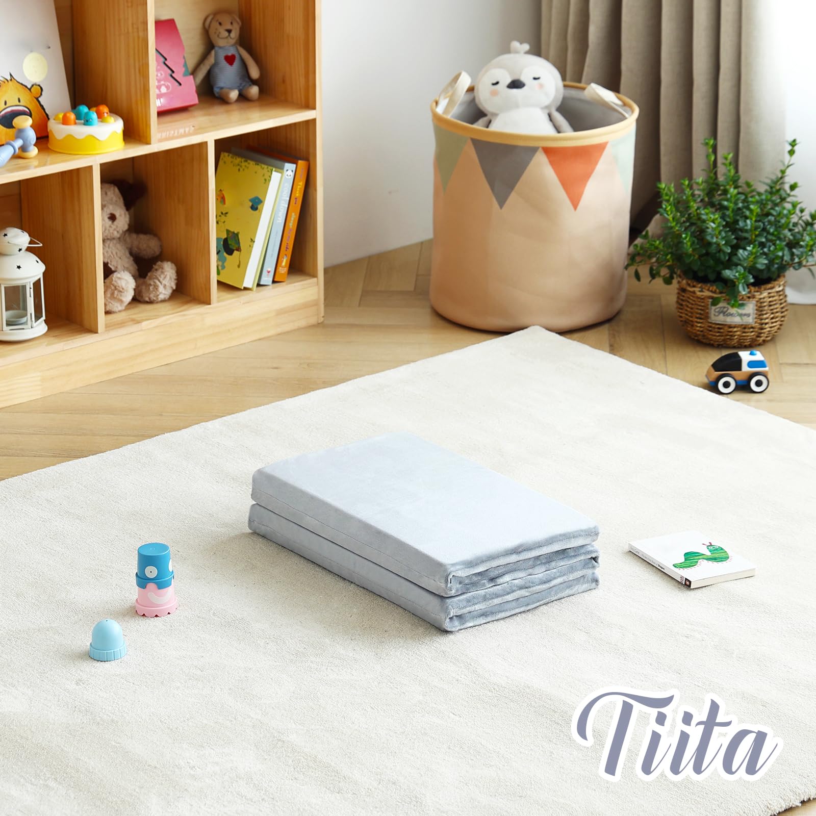 Durable stitching on the Tiita Kids Nap Mat for daily classroom use.
