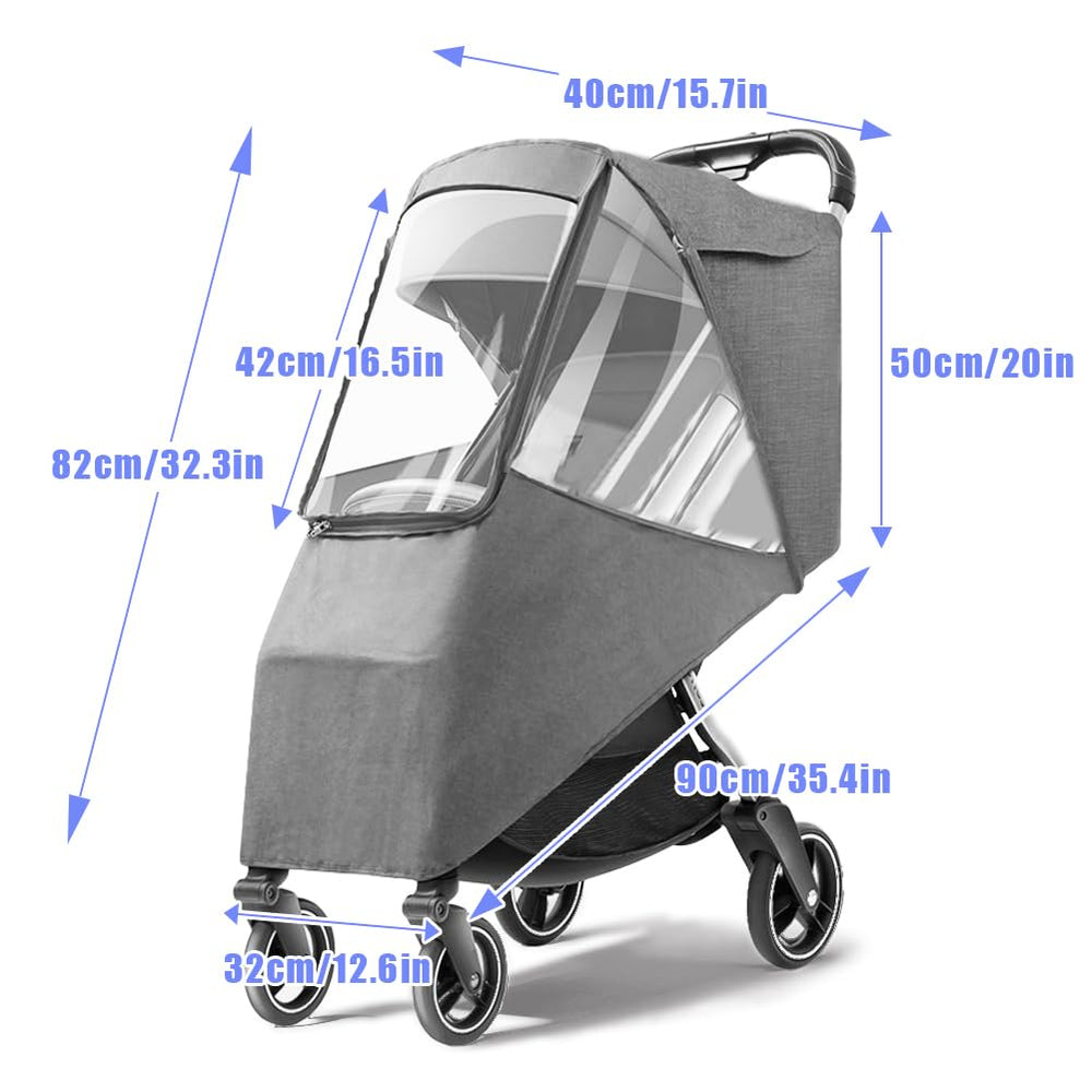 Tiiyee stroller rain cover universal fit for most single strollers