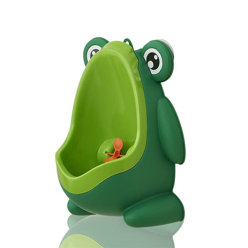Tikono frog design package contents: urinal and hanger for setup.