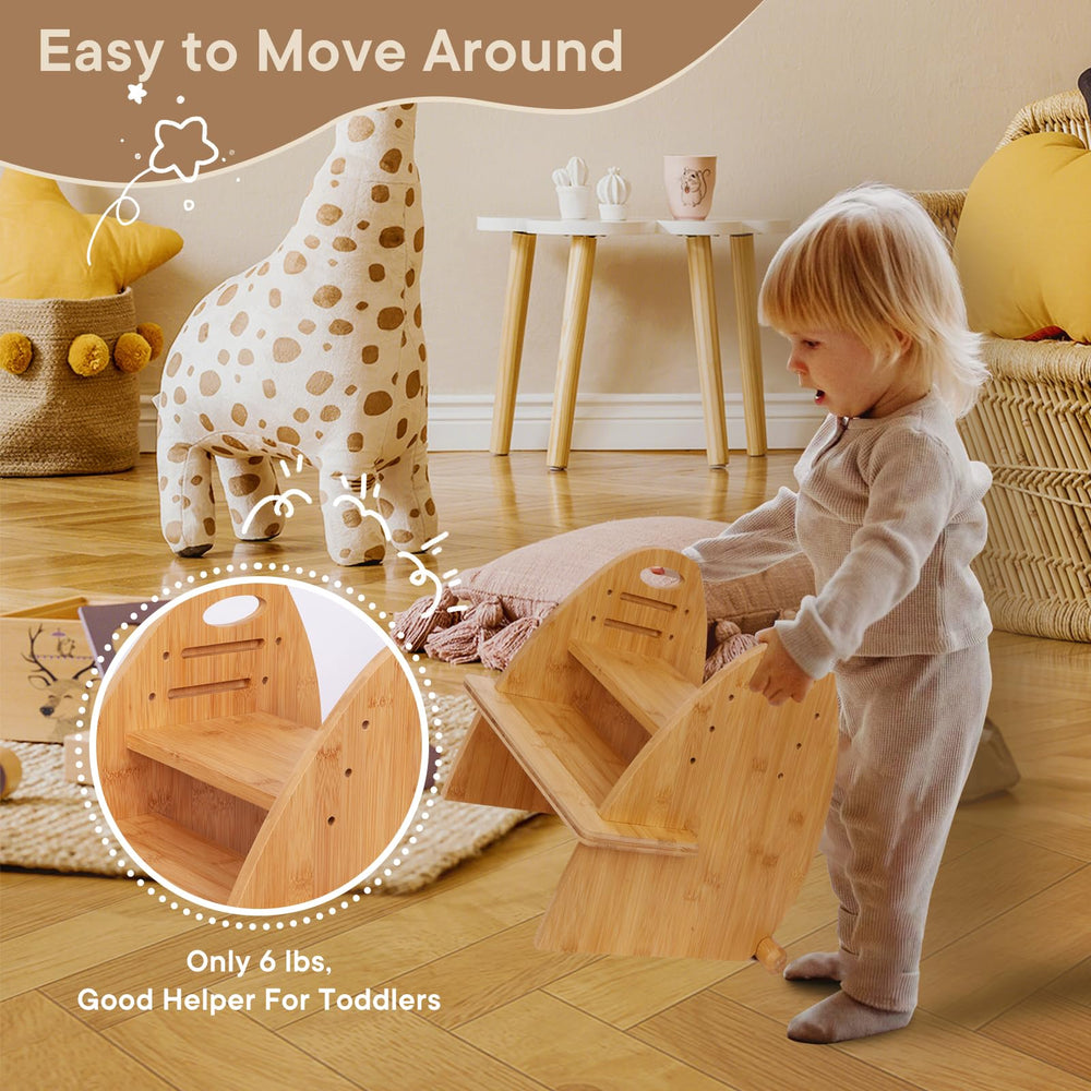 TIKSPCAE bamboo-finish texture close-up emphasizes natural, durable materials.