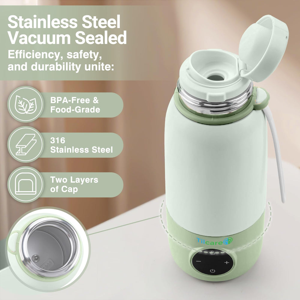 Tilcare formula dispenser for spill-free formula preparation.