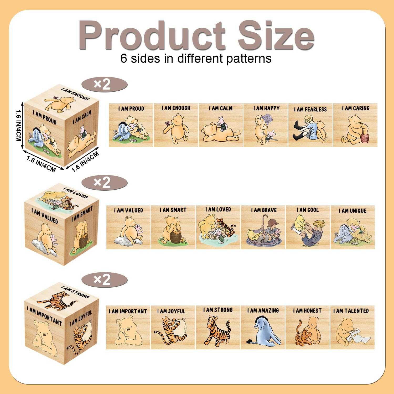 Tillfuru Winnie nursery blocks pattern 2 on a wall brighten the room with cheerful color