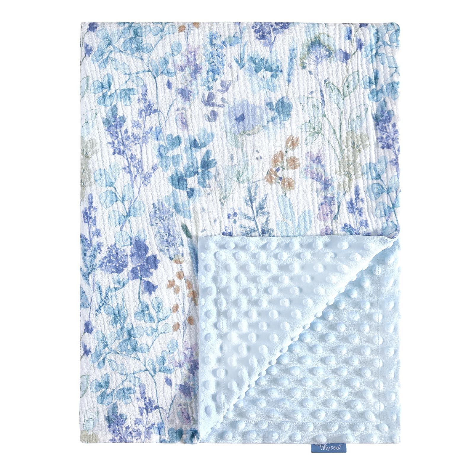 TILLYOU baby blanket dual-layer design for breathable warmth in spring and fall