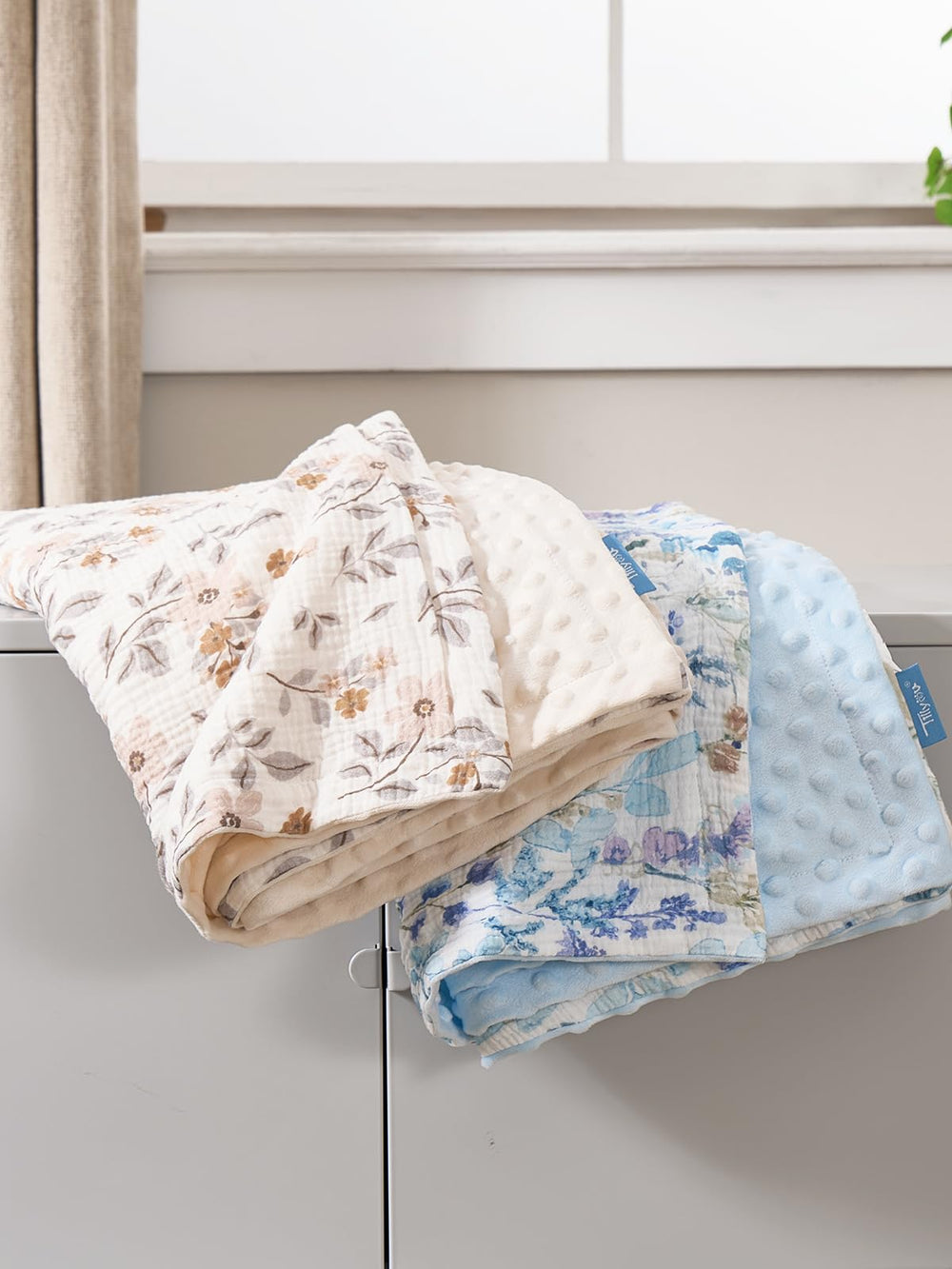 TILLYOU baby blanket ideal for stroller shade, nursing covers, and tummy time