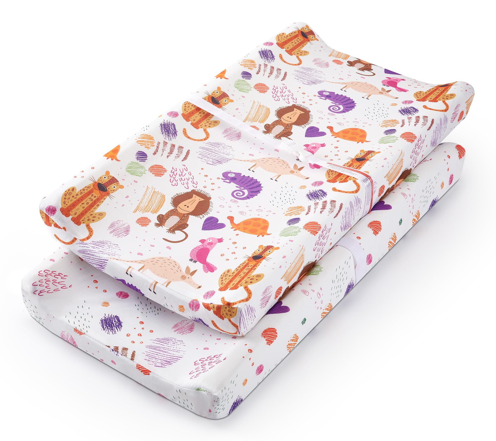 TILLYOU baby changing pad cover animal graffiti pattern for soft comfort