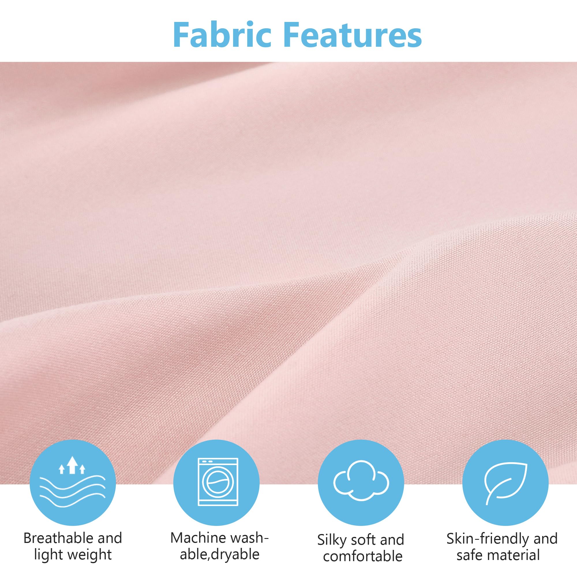 TILLYOU crib sheet breathable fabric helps baby stay cool