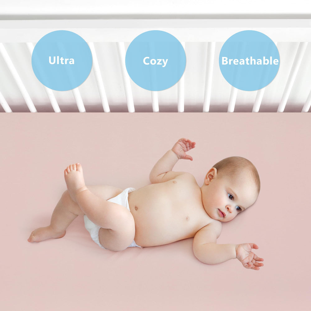 TILLYOU crib sheets pattern design offers gentle colors for easy matching