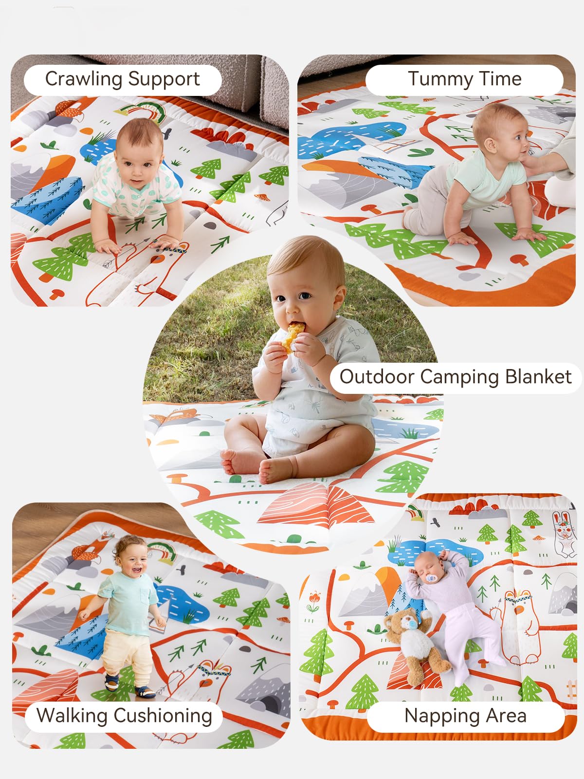 TILLYOU stain-resistant fabric, easy wipe-clean after snacks