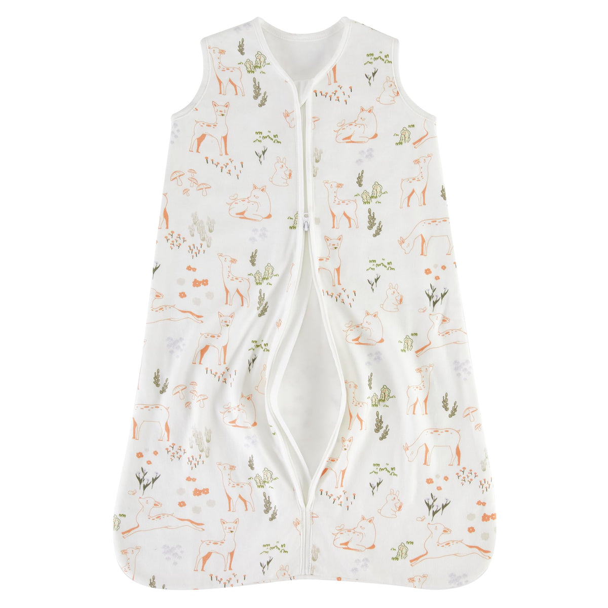 TILLYOU baby sleep sack with deer pattern offers cozy warmth for naps.