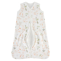 TILLYOU baby sleep sack with deer pattern offers cozy warmth for naps.