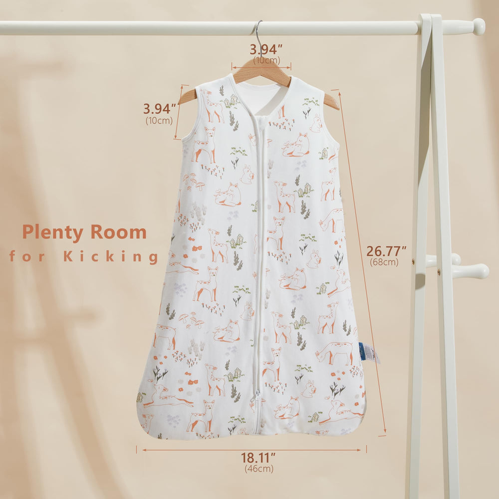 TILLYOU sleep sack features a double zipper for quick diaper changes.