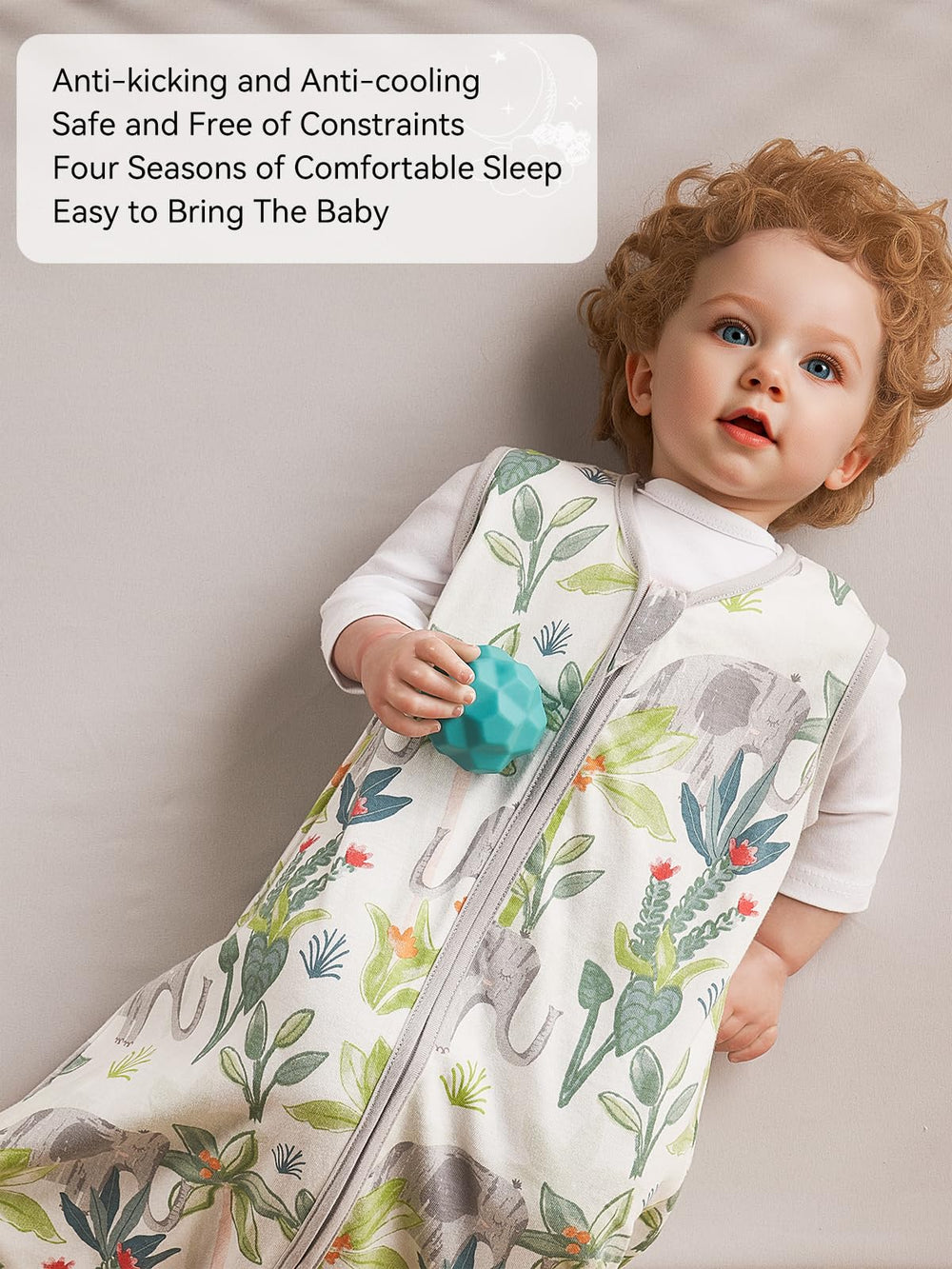 TILLYOU size chart showing growth from newborn to 24 months