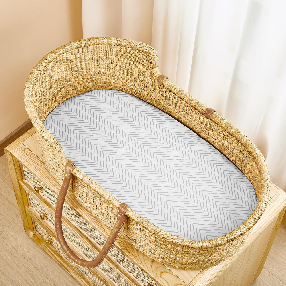 TILLYOU bassinet sheets elastic-fit bottom ensure snug mattress corners
