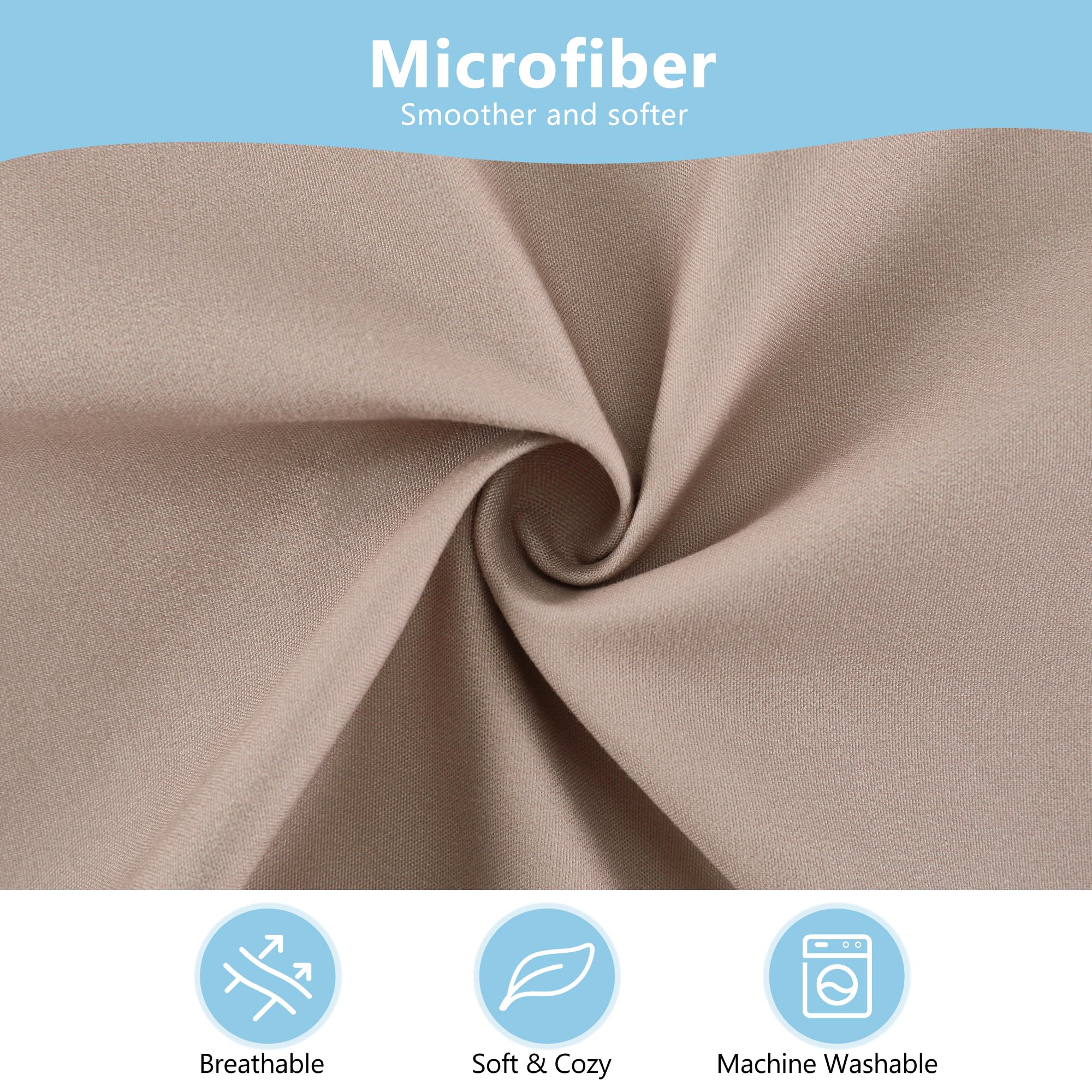 TILLYOU brushed microfiber texture pillowcase feels silky and gentle on skin
