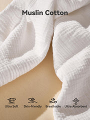 TILLYOU burp cloths 6-layer close-up reveals plush fabric