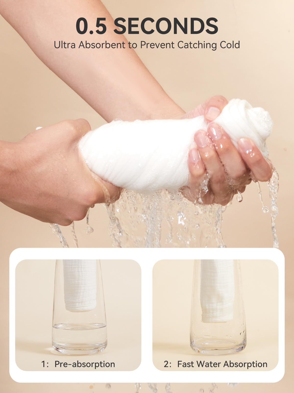 TILLYOU muslin burp cloths folded for baby care
