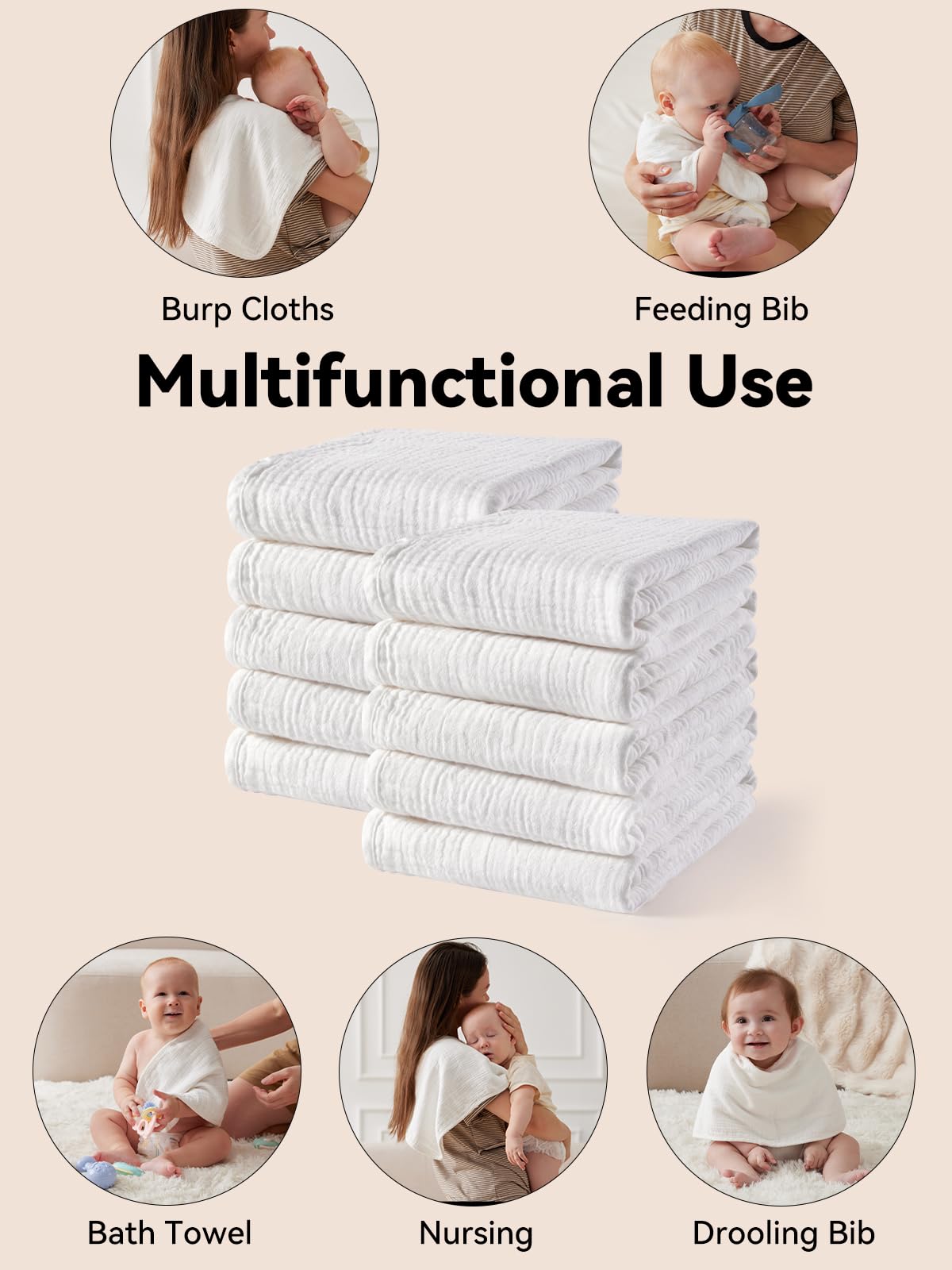 TILLYOU burp cloths versatile uses and care tips