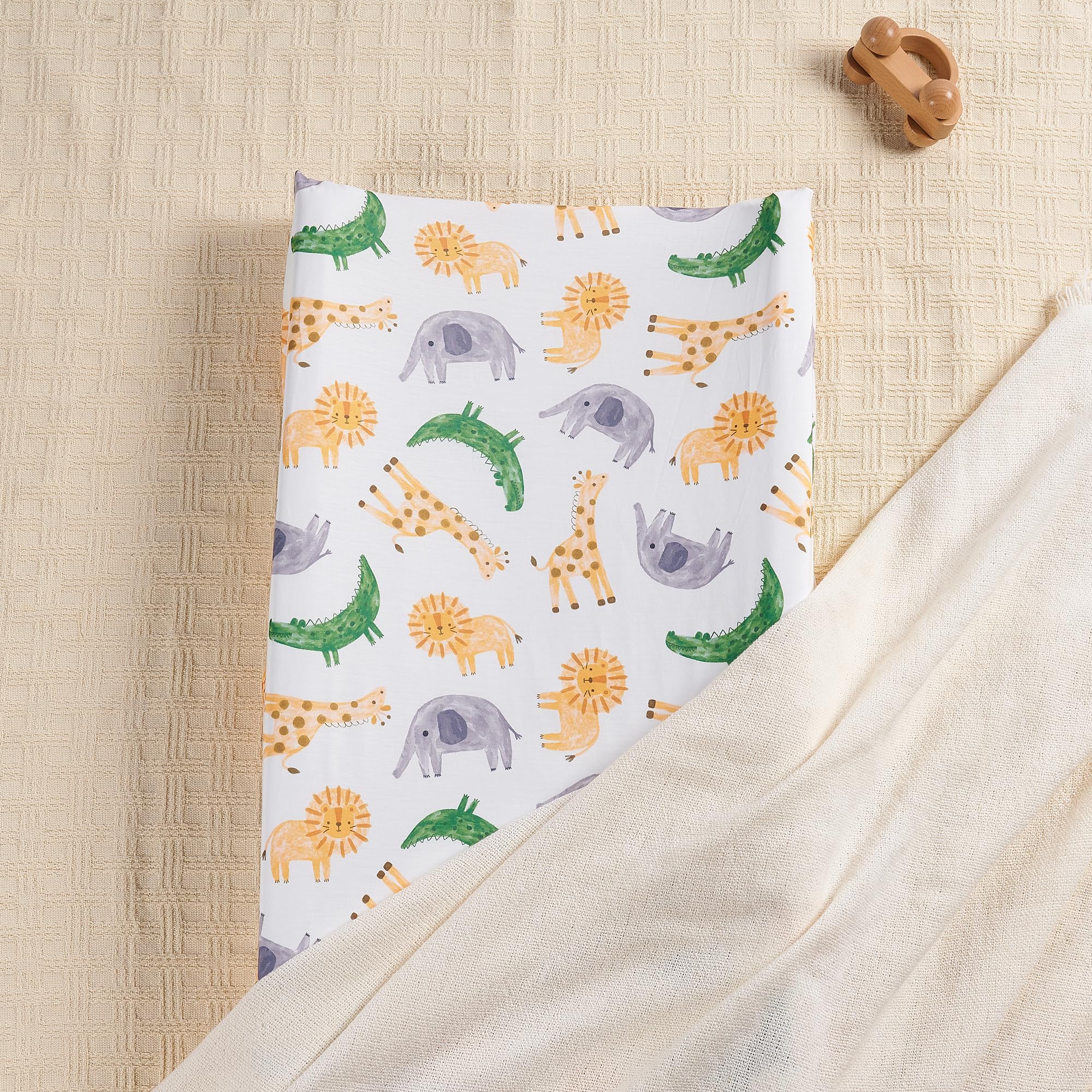 TILLYOU changing pad cover comes in a 2-pack for versatile nursery styling.
