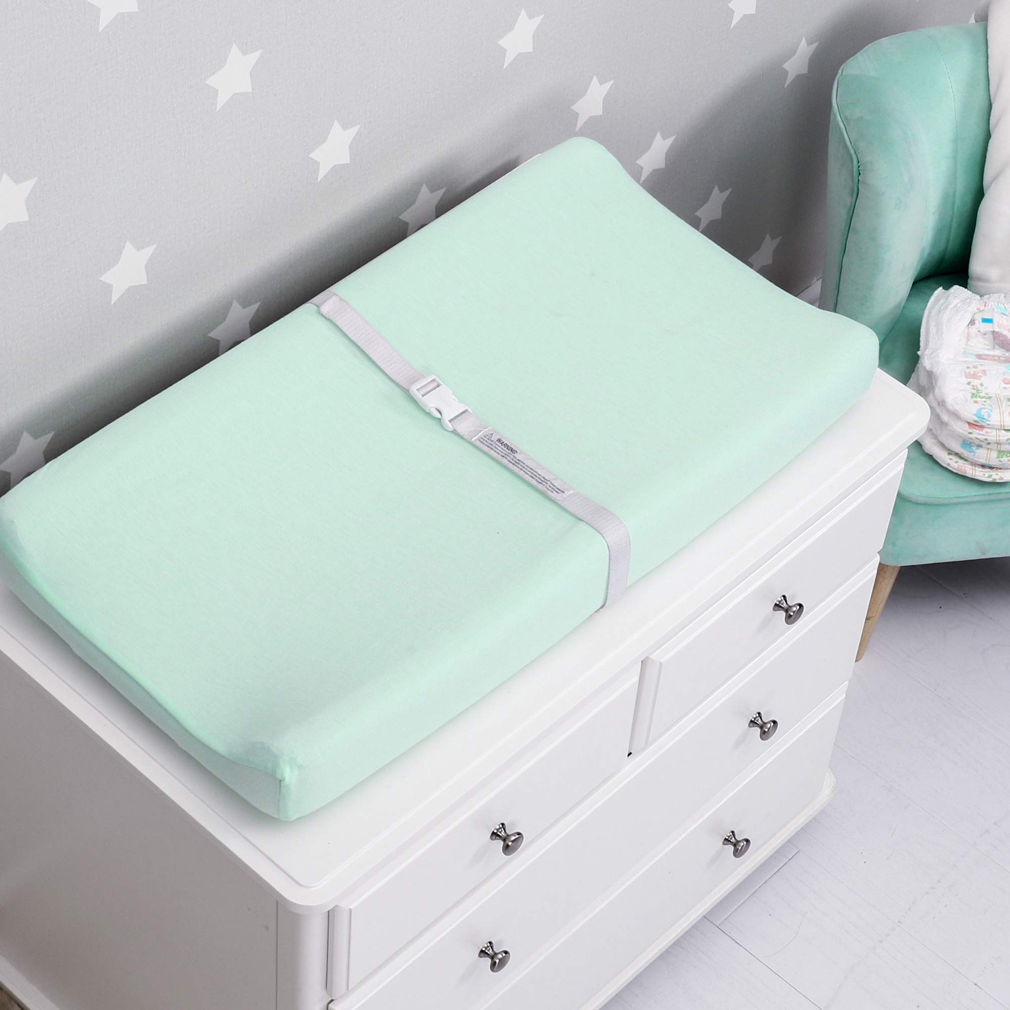 TILLYOU changing pad cover fits 32x16 contour pads securely