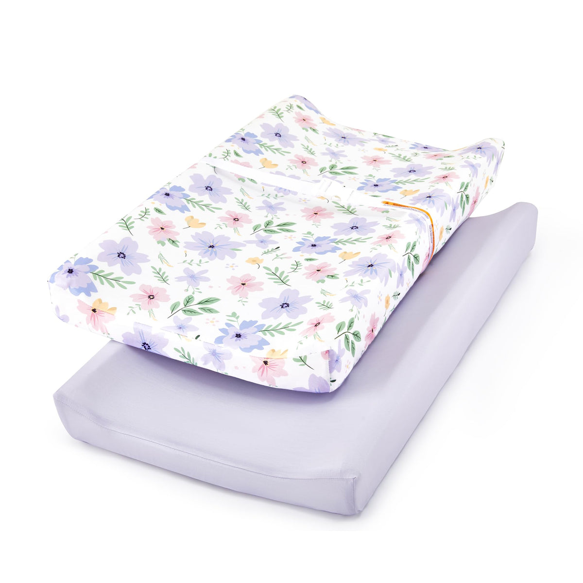 TILLYOU changing pad cover in brilliant flowers offers breathable, skin-friendly comfort during diaper changes.