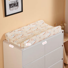 TILLYOU changing pad cover with elastic bottom and buckle holes for secure fit