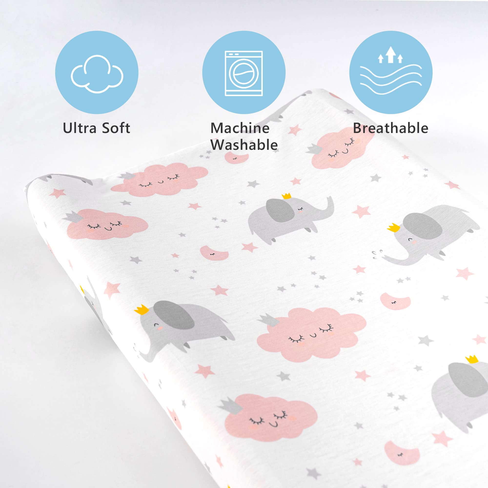 TILLYOU elastic bottom keeps the cover in place on contoured pads