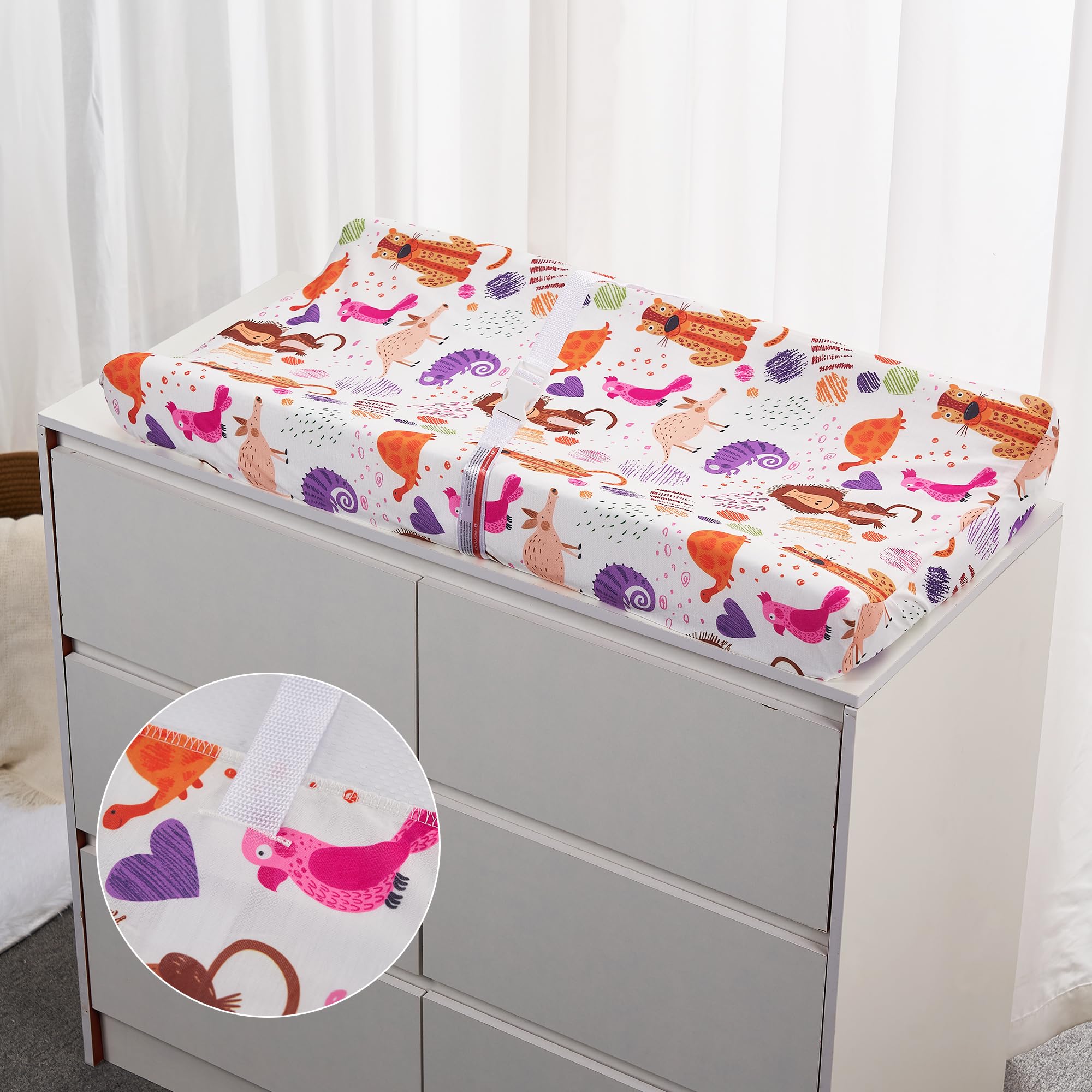 TILLYOU changing pad cover fits 32x16 contour pads for universal compatibility