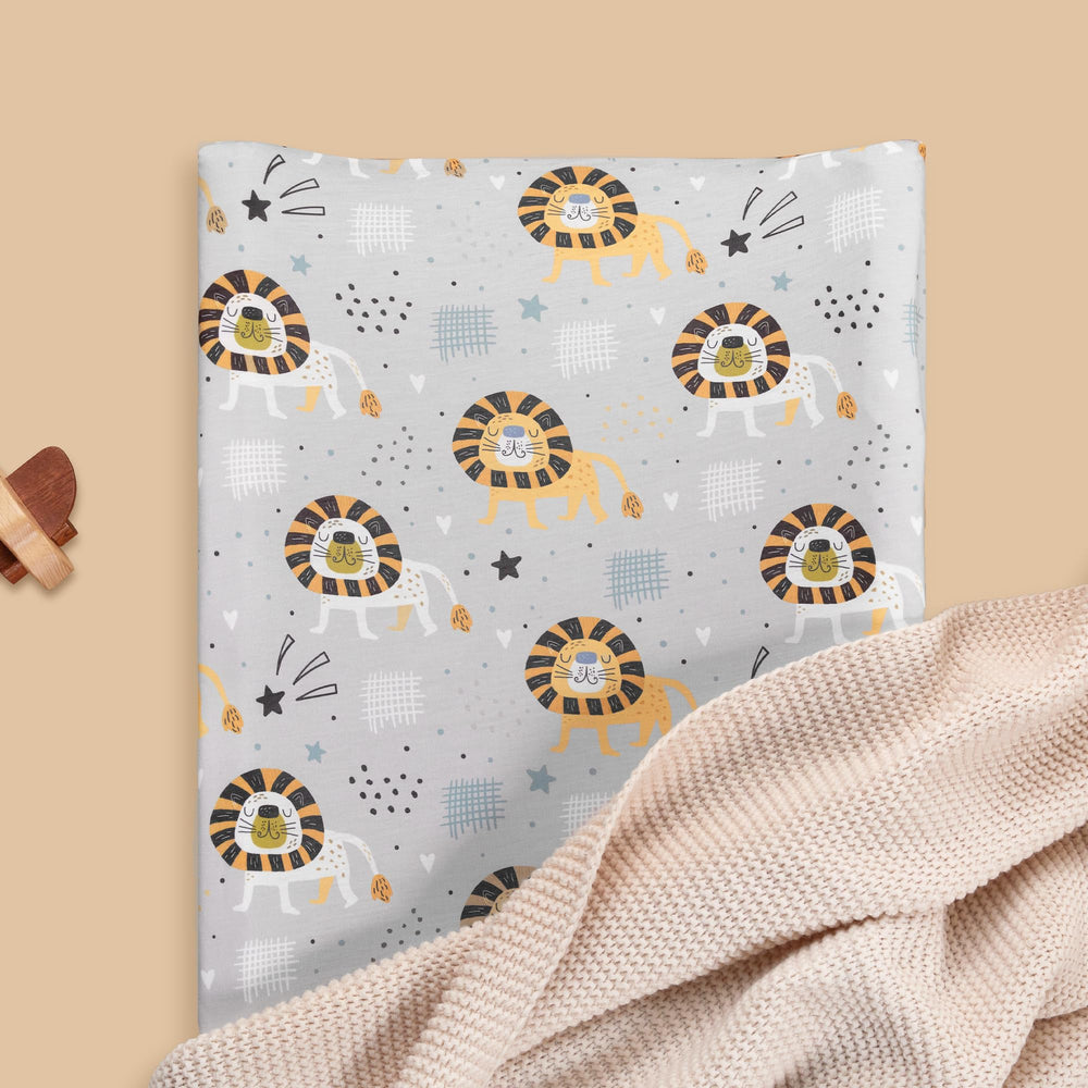 TILLYOU changing pad cover in use in a nursery scene for quick cleanup.