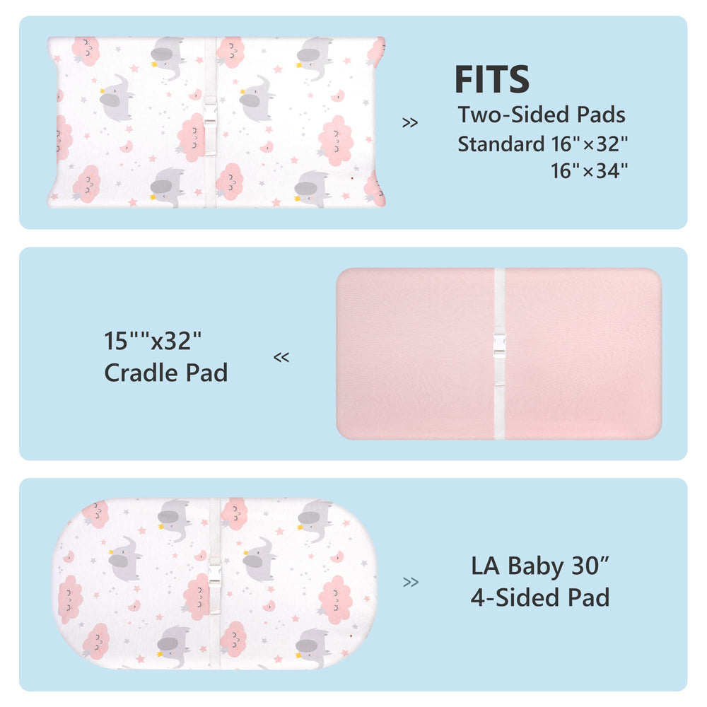 TILLYOU jersey-knit pink cover close-up shows durable wrinkle-free material