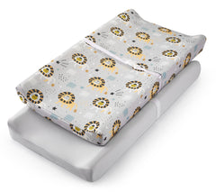 TILLYOU changing pad cover in Lion's Paradise pattern adds nursery charm.