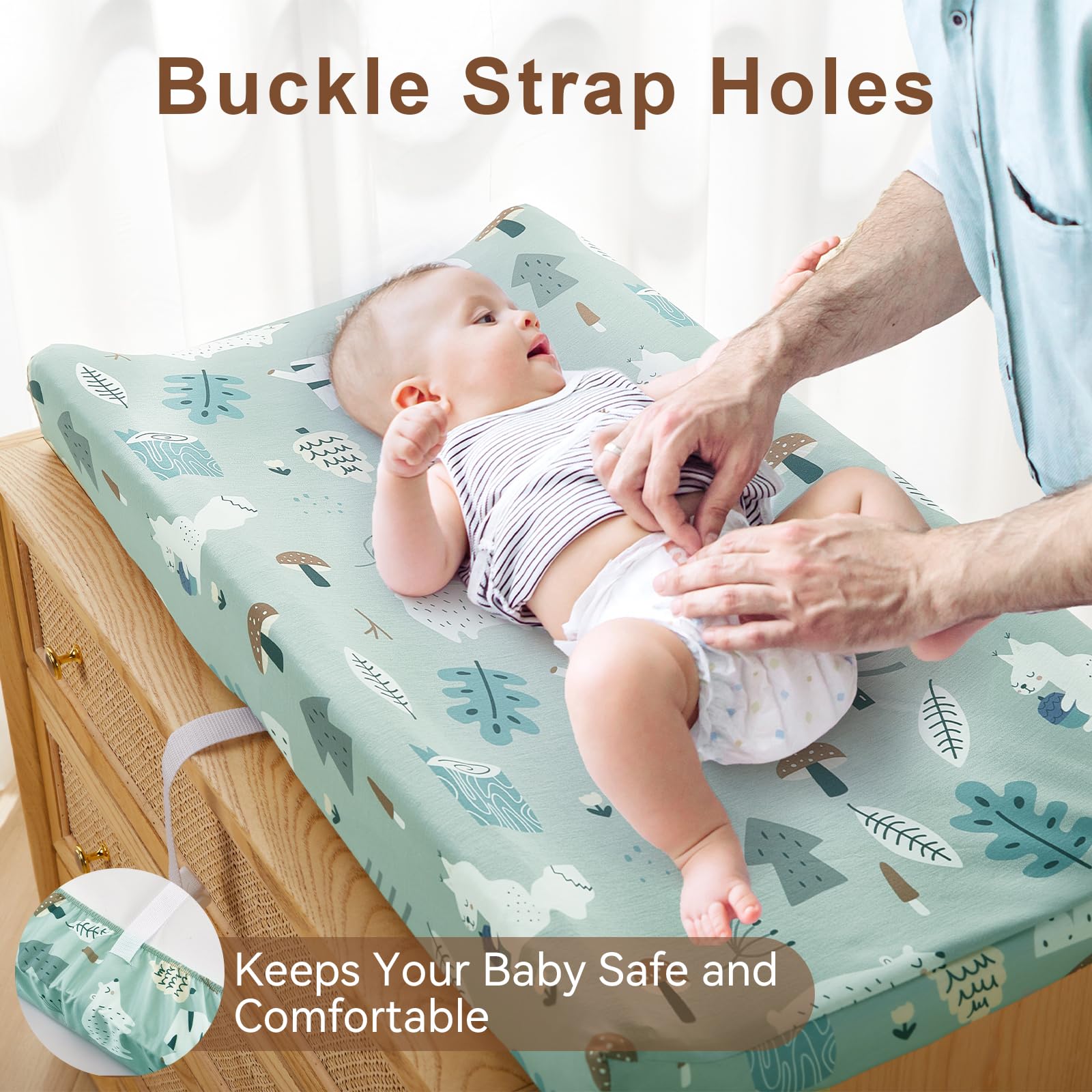 Machine washable in cold water for easy nursery cleaning