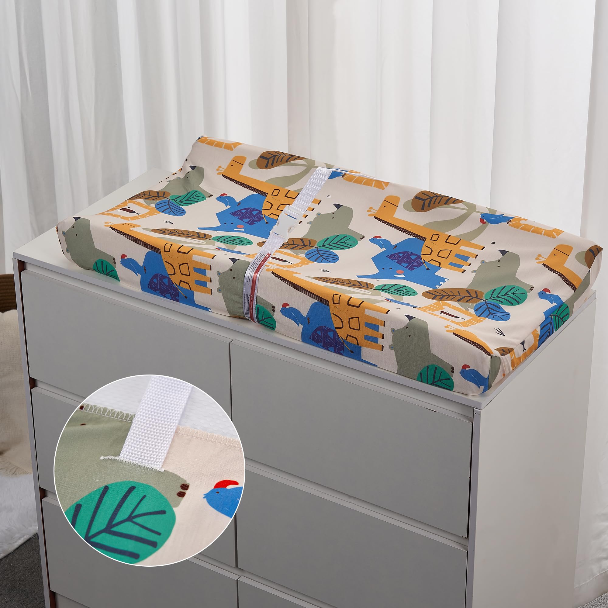 TILLYOU machine-washable cover makes nursery chores simpler with cold-water cleaning.