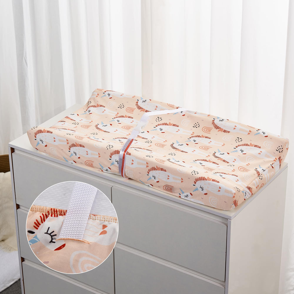 TILLYOU changing pad cover non-slip wrap reduces movement during changes
