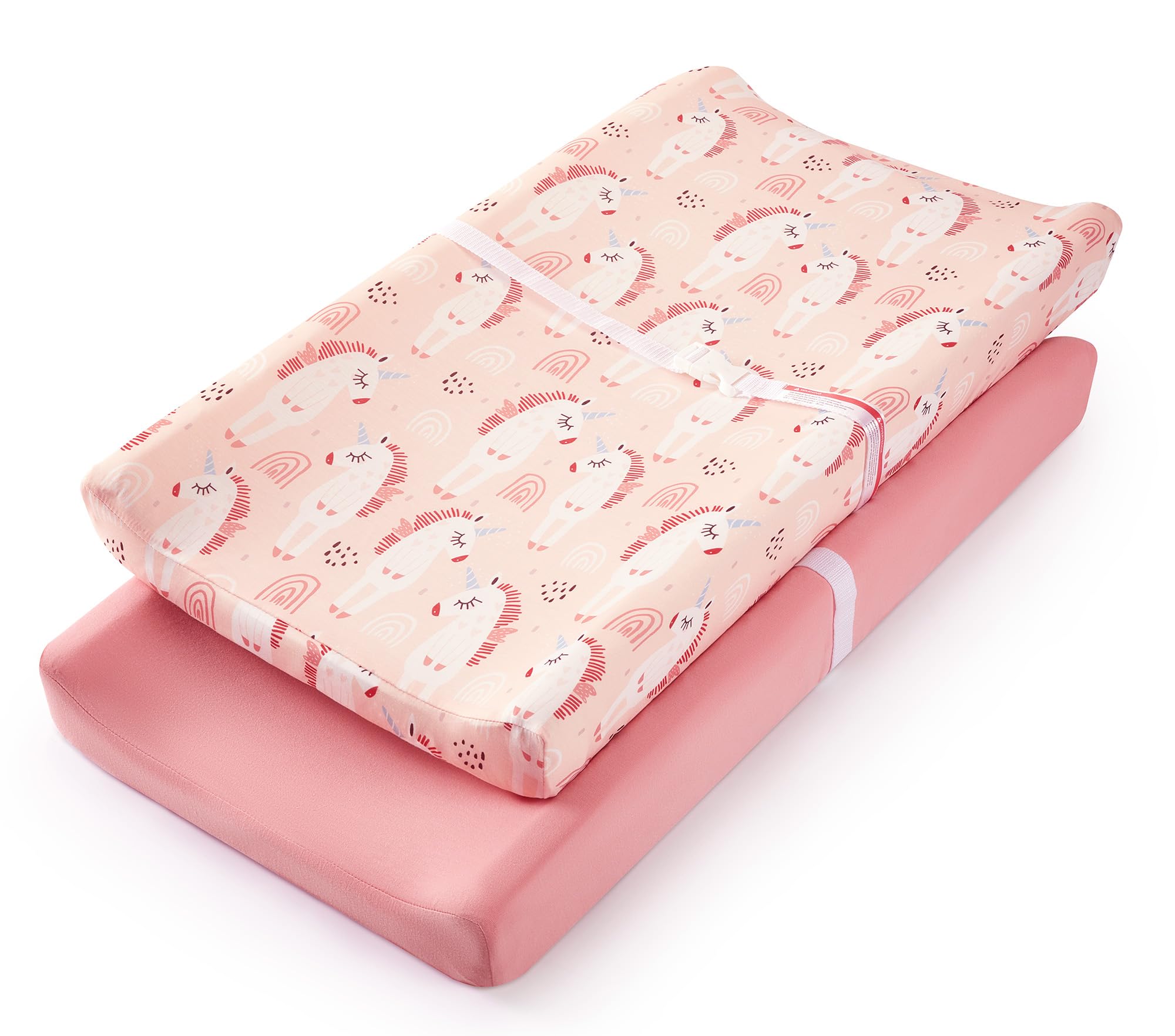 TILLYOU changing pad cover closeup shows breathable soft jersey for baby comfort