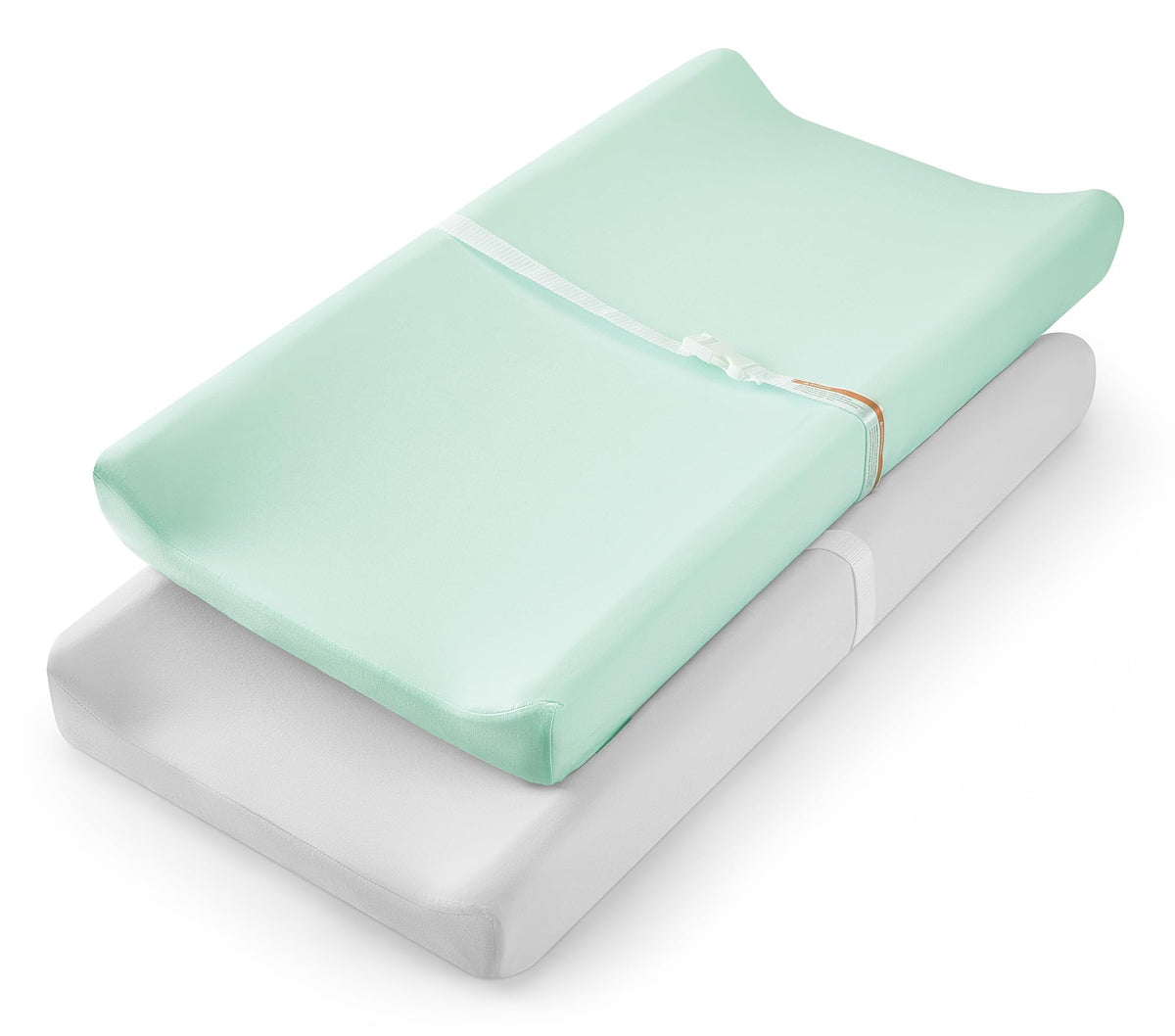 TILLYOU changing pad cover in soft jersey fabric showing breathable comfort and lt green color