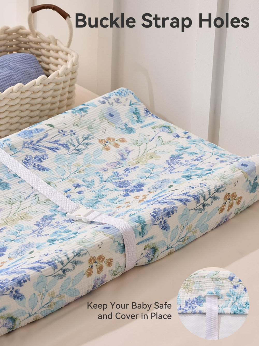 TILLYOU two-pack changing pad covers offer versatile options for boys or girls.