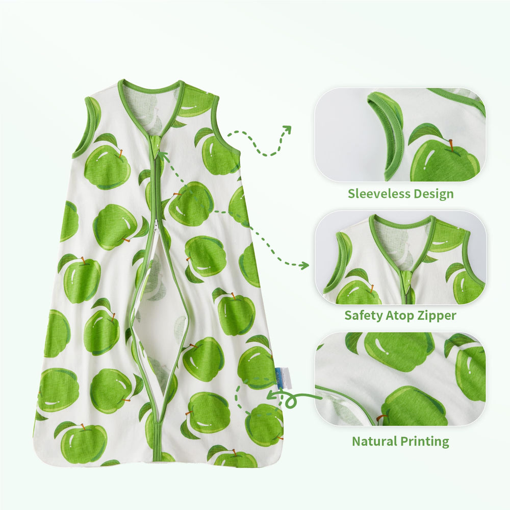 TILLYOU sleep sack leg room image, generous space to move without riding up.