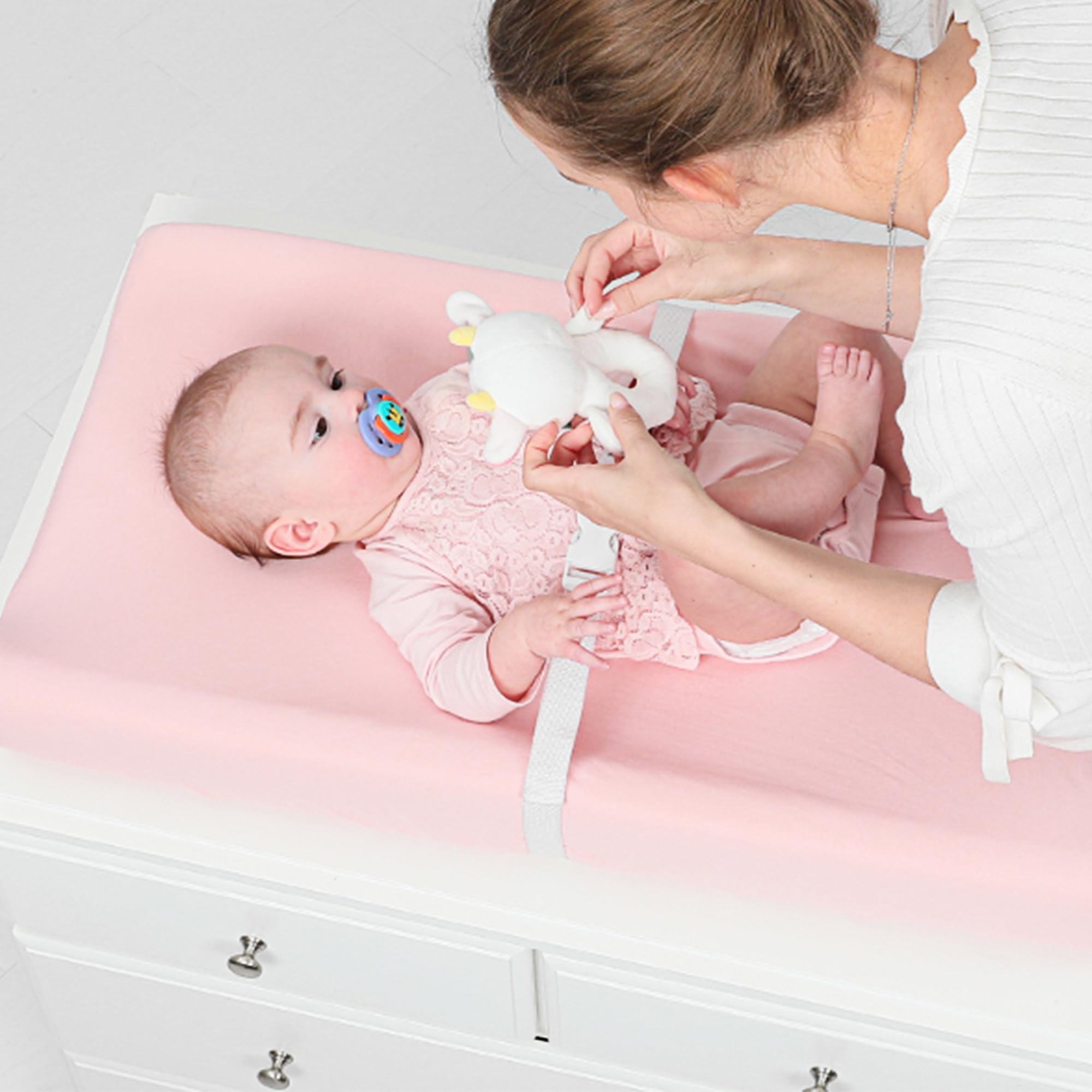 TILLYOU jersey-knit fabric delivers soft, breathable comfort for daily diaper changes.