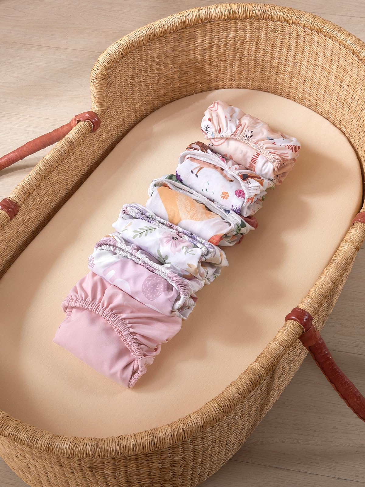 TILLYOU machine-washable bassinet sheet cleans quickly for busy nights.