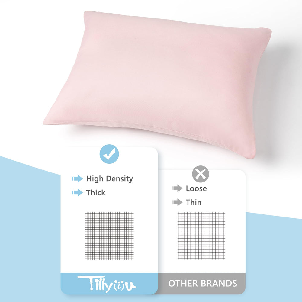 TILLYOU microfiber fabric texture closeup reveals smooth, durable weave for daily use.