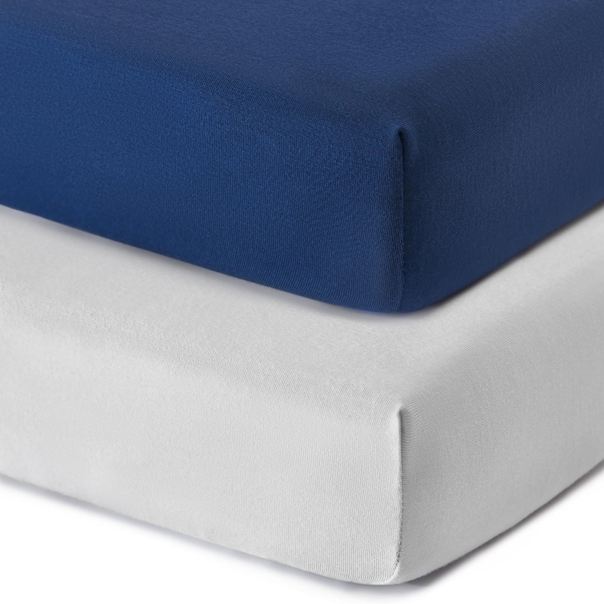 TILLYOU mini crib fitted sheet in soft jersey knit fabric with a snug fit.