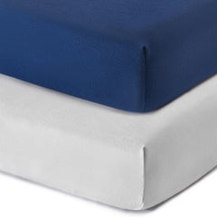 TILLYOU mini crib fitted sheet in soft jersey knit fabric with a snug fit.
