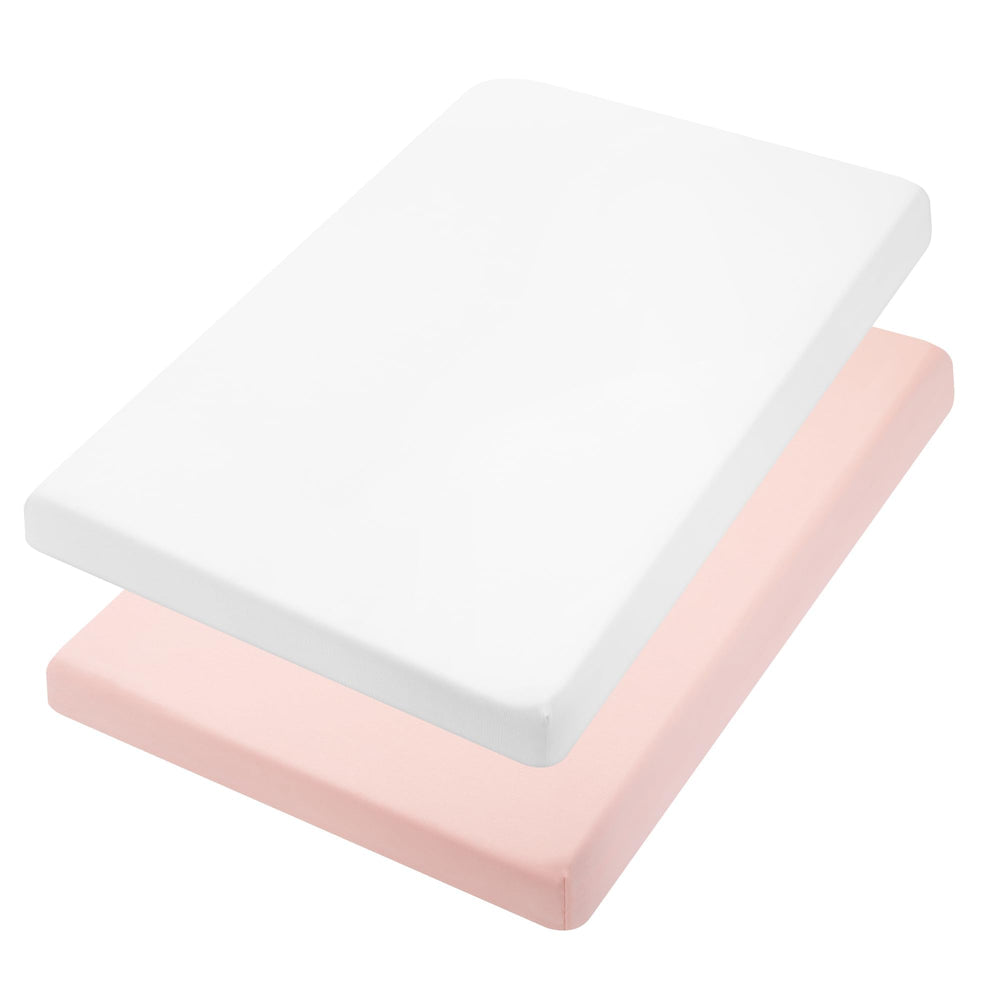 TILLYOU mini crib fitted sheet featuring soft-knit texture for gentle baby comfort